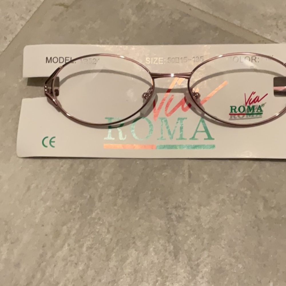 Via Roma VR 524 GLD Gold Round Oval Eyeglasses Frames 50[]15 135 mm